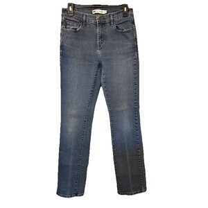 Levi's 505 Straight Leg Womens Size 6 Med Wash Blue Mid Rise Jeans Denim Pants